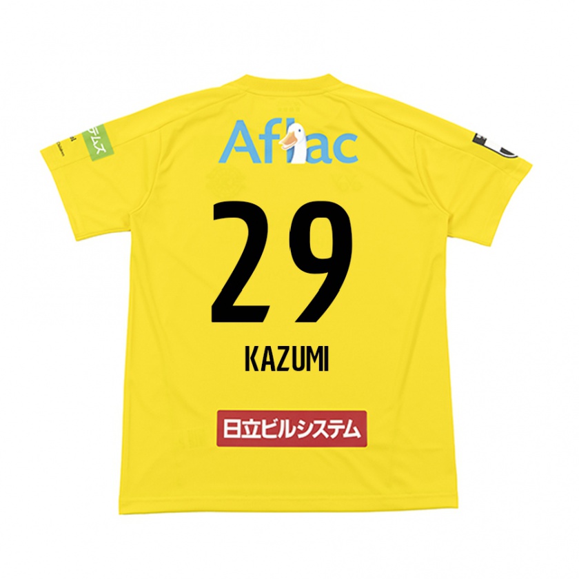 Kandiny Férfi Takuto Kazumi #29 Sárga Fekete Hazai Jersey 2024/25 Mez Póló Ing