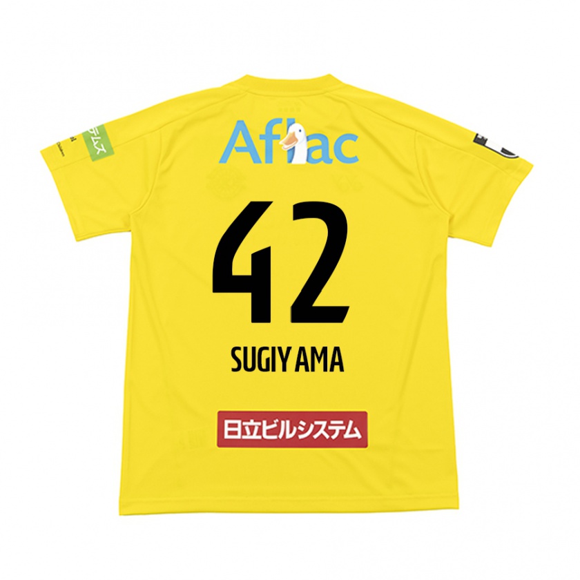 Kandiny Férfi Shunnosuke Sugiyama #42 Sárga Fekete Hazai Jersey 2024/25 Mez Póló Ing