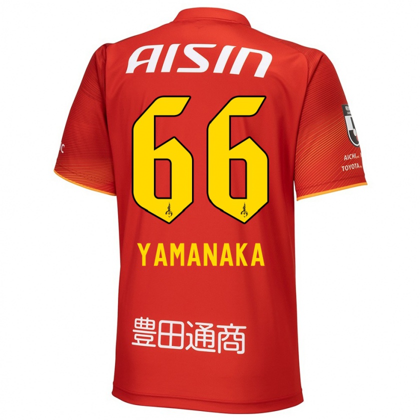 Kandiny Férfi Ryosuke Yamanaka #66 Piros Fehér Sárga Hazai Jersey 2024/25 Mez Póló Ing