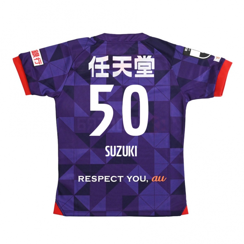 Kandiny Férfi Yoshinori Suzuki #50 Lila Fehér Hazai Jersey 2024/25 Mez Póló Ing