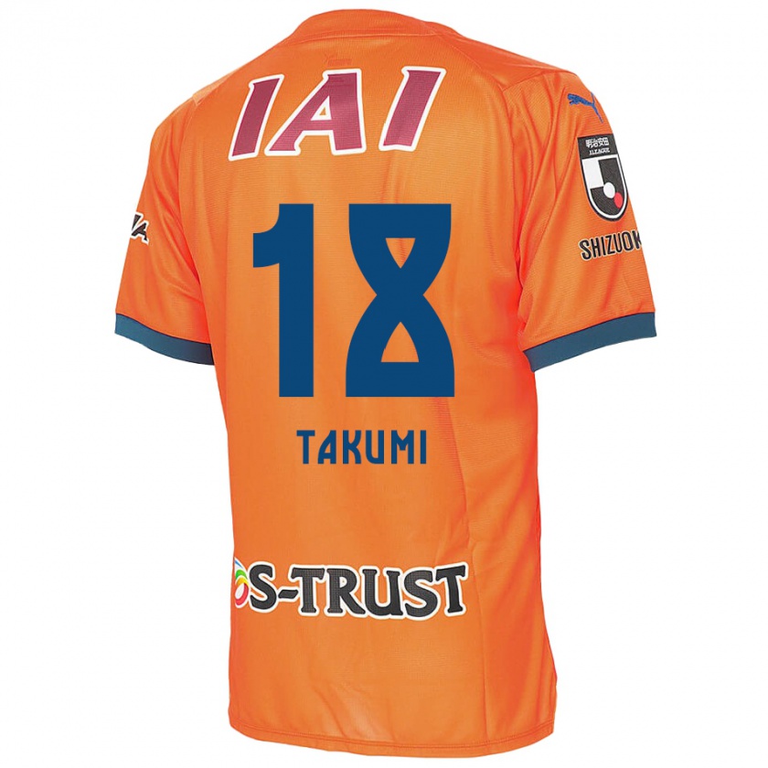 Kandiny Férfi Takumi Kato #18 Orange Blue Hazai Jersey 2024/25 Mez Póló Ing