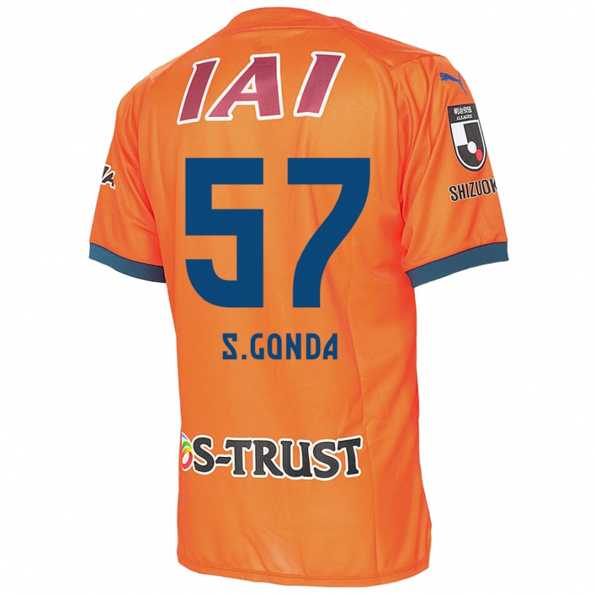 Kandiny Férfi Shuichi Gonda #57 Orange Blue Hazai Jersey 2024/25 Mez Póló Ing