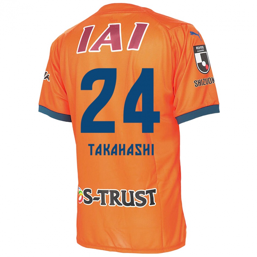 Kandiny Férfi Yuzuki Takahashi #24 Orange Blue Hazai Jersey 2024/25 Mez Póló Ing