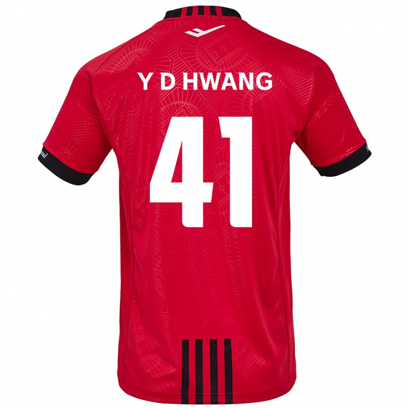 Kandiny Férfi Do-Yoon Hwang #41 Piros Fekete Hazai Jersey 2024/25 Mez Póló Ing