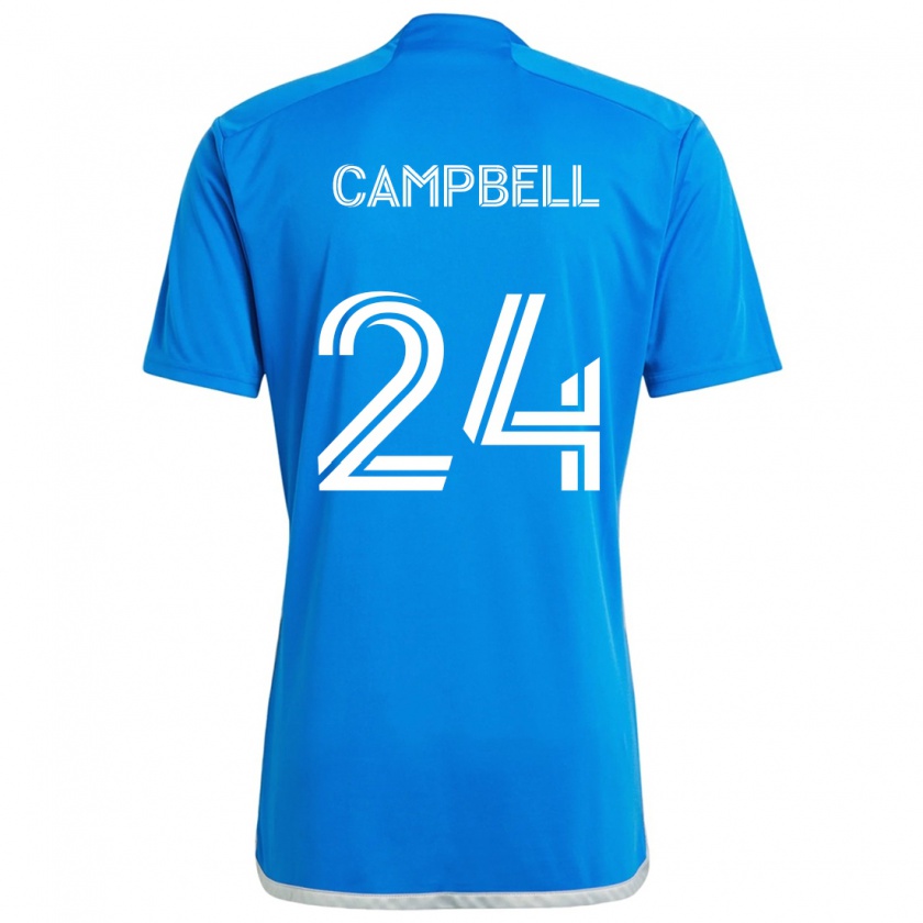 Kandiny Férfi George Campbell #24 Kék Fehér Hazai Jersey 2024/25 Mez Póló Ing