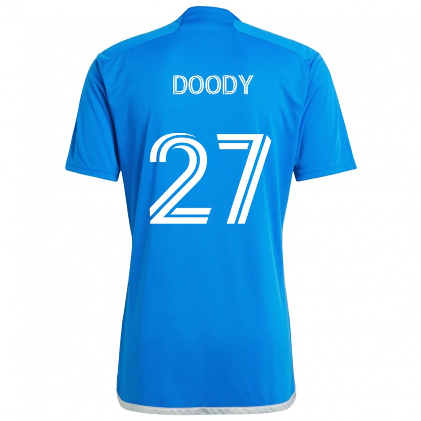 Kandiny Férfi Grayson Doody #27 Kék Fehér Hazai Jersey 2024/25 Mez Póló Ing