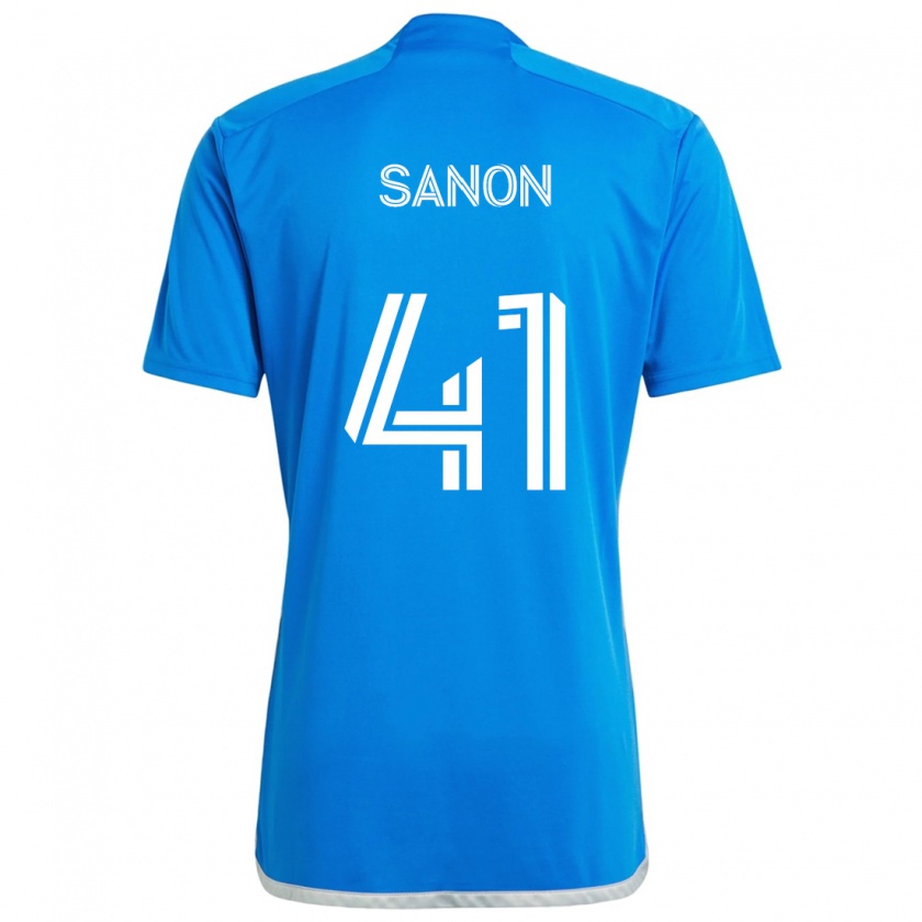 Kandiny Férfi Jérémy Sanon #41 Kék Fehér Hazai Jersey 2024/25 Mez Póló Ing