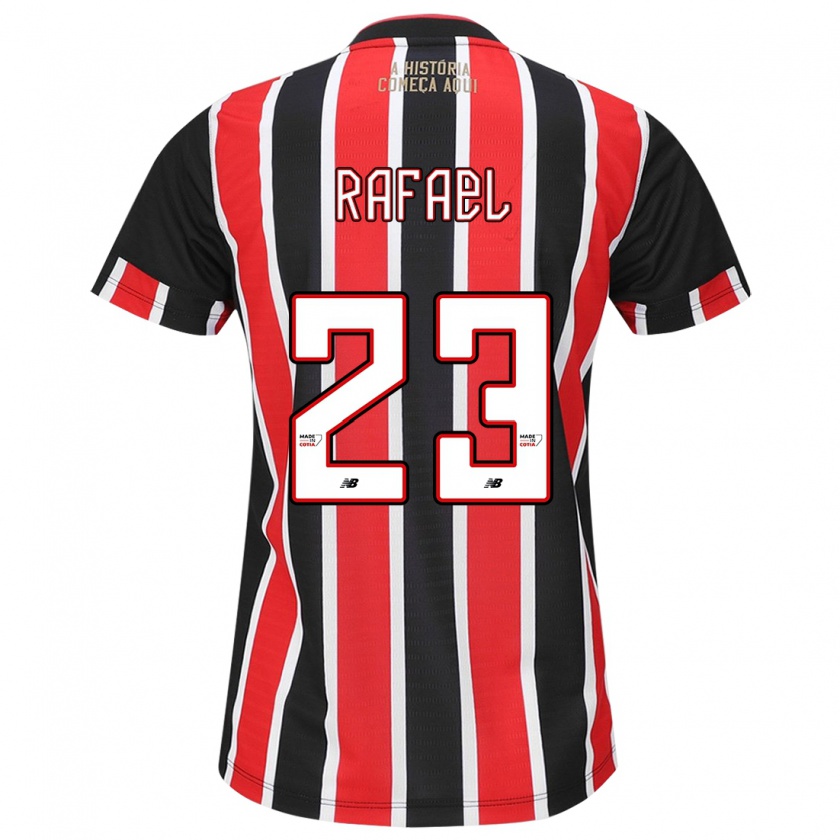 Kandiny Férfi Rafael #23 Fekete Piros Fehér Idegenbeli Jersey 2024/25 Mez Póló Ing