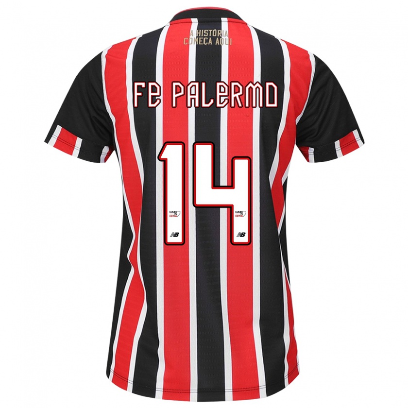 Kandiny Férfi Fe Palermo #14 Fekete Piros Fehér Idegenbeli Jersey 2024/25 Mez Póló Ing