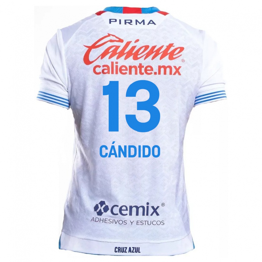 Kandiny Férfi Camilo Cándido #13 Fehér Kék Idegenbeli Jersey 2024/25 Mez Póló Ing