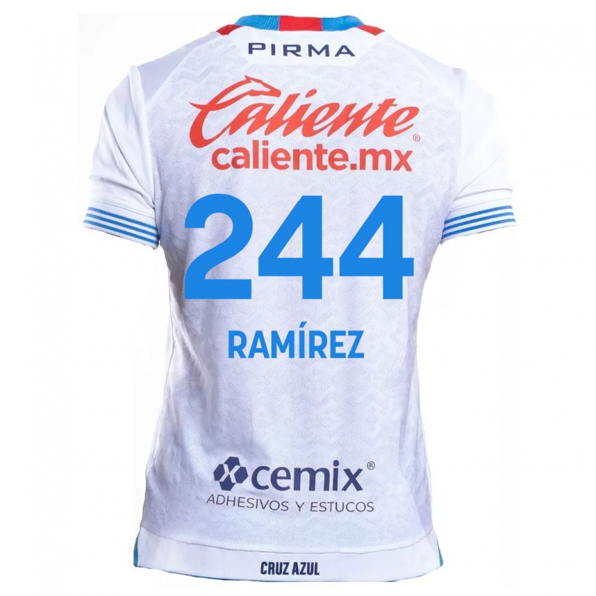 Kandiny Férfi Nicolás Ramírez #244 Fehér Kék Idegenbeli Jersey 2024/25 Mez Póló Ing