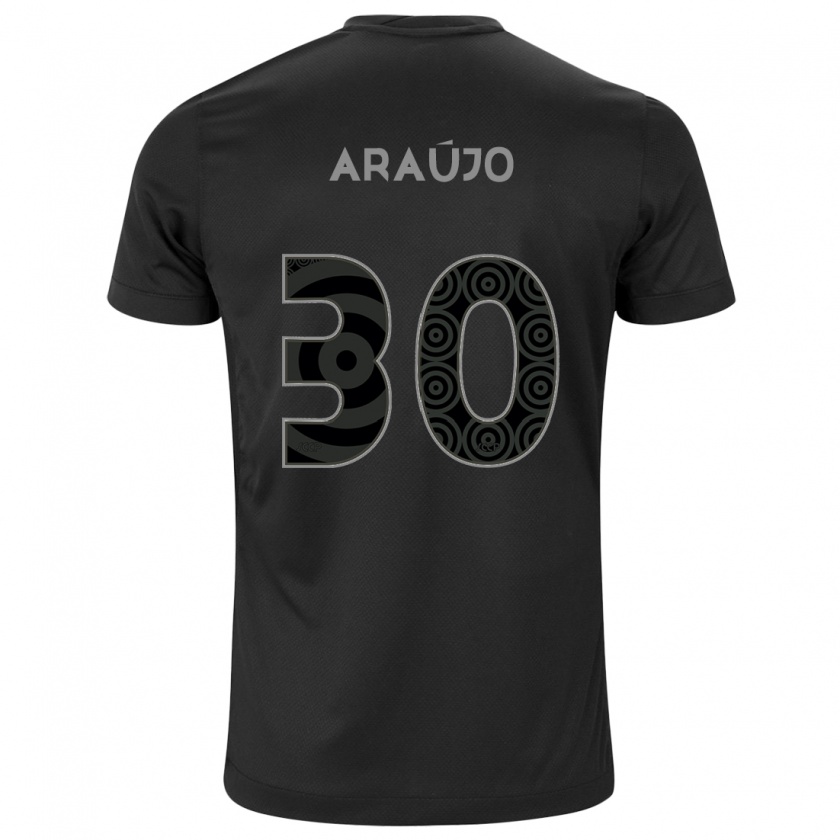 Kandiny Férfi Matheus Araújo #30 Fekete Idegenbeli Jersey 2024/25 Mez Póló Ing