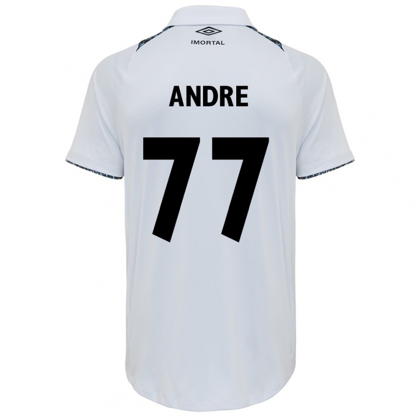 Kandiny Férfi André Henrique #77 Fehér Kék Idegenbeli Jersey 2024/25 Mez Póló Ing