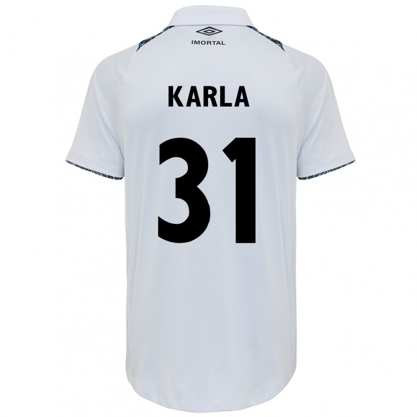 Kandiny Férfi Emmily Karla #31 Fehér Kék Idegenbeli Jersey 2024/25 Mez Póló Ing