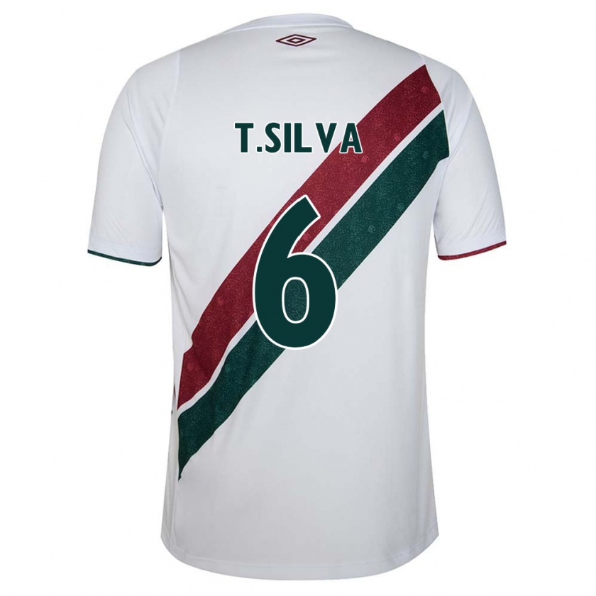 Kandiny Férfi Thiago Silva #6 Fehér Zöld Barna Idegenbeli Jersey 2024/25 Mez Póló Ing