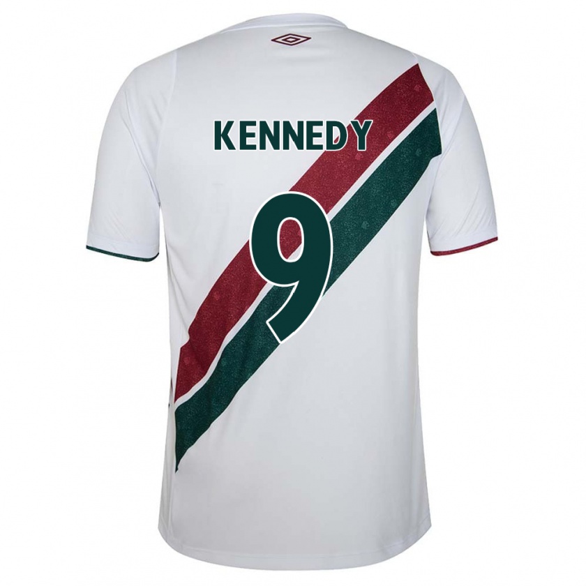 Kandiny Férfi John Kennedy #9 Fehér Zöld Barna Idegenbeli Jersey 2024/25 Mez Póló Ing