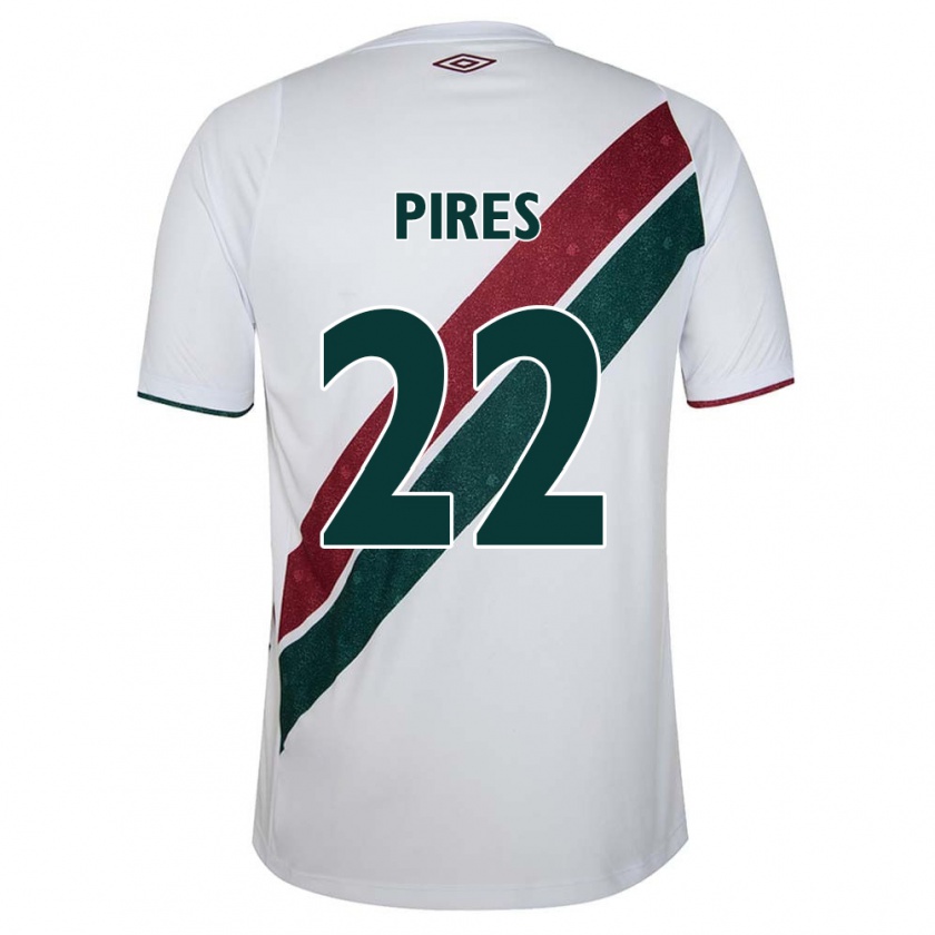 Kandiny Férfi Gabriel Pires #22 Fehér Zöld Barna Idegenbeli Jersey 2024/25 Mez Póló Ing