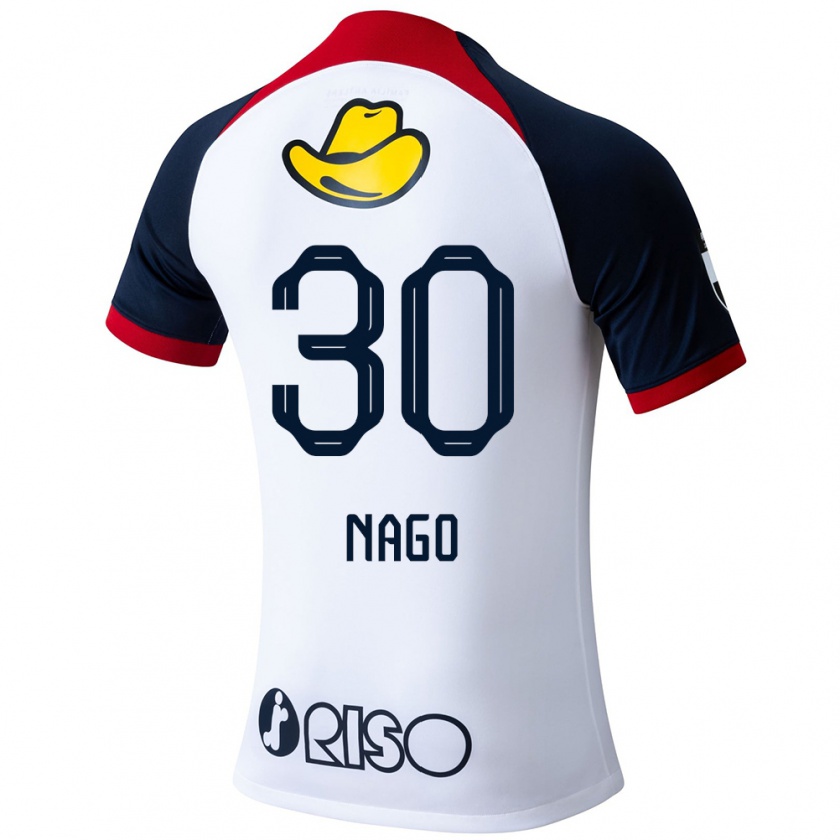 Kandiny Férfi Shintaro Nago #30 Fehér Kék Piros Idegenbeli Jersey 2024/25 Mez Póló Ing