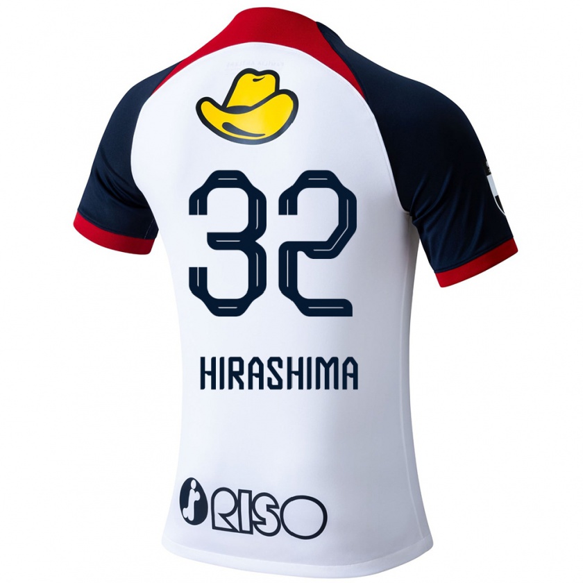 Kandiny Férfi Daigo Hirashima #32 Fehér Kék Piros Idegenbeli Jersey 2024/25 Mez Póló Ing