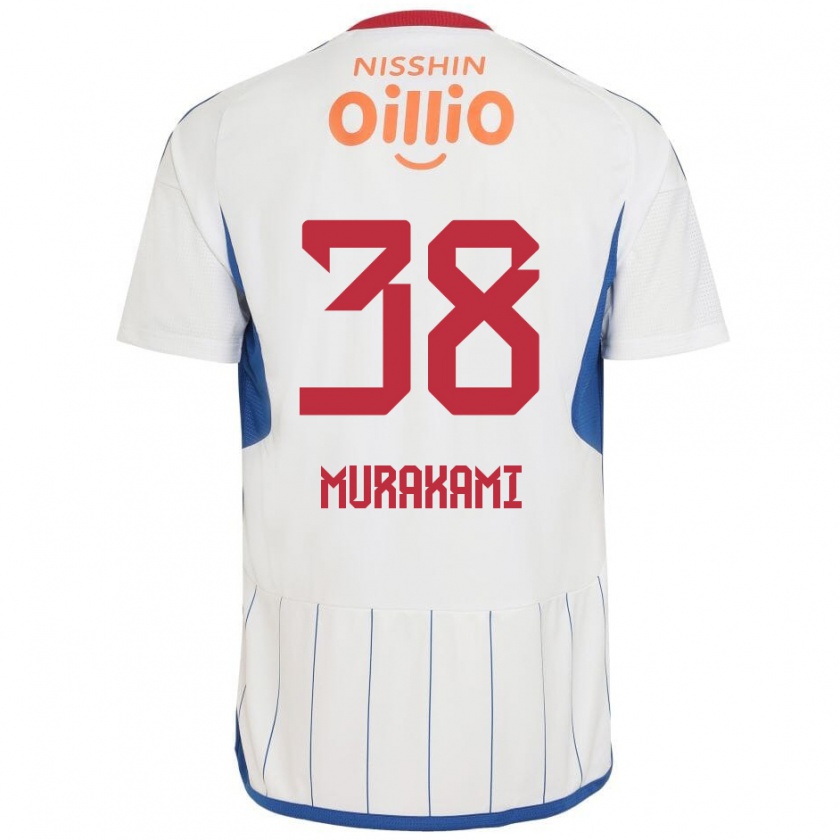 Kandiny Férfi Yuhi Murakami #38 Fehér Kék Piros Idegenbeli Jersey 2024/25 Mez Póló Ing