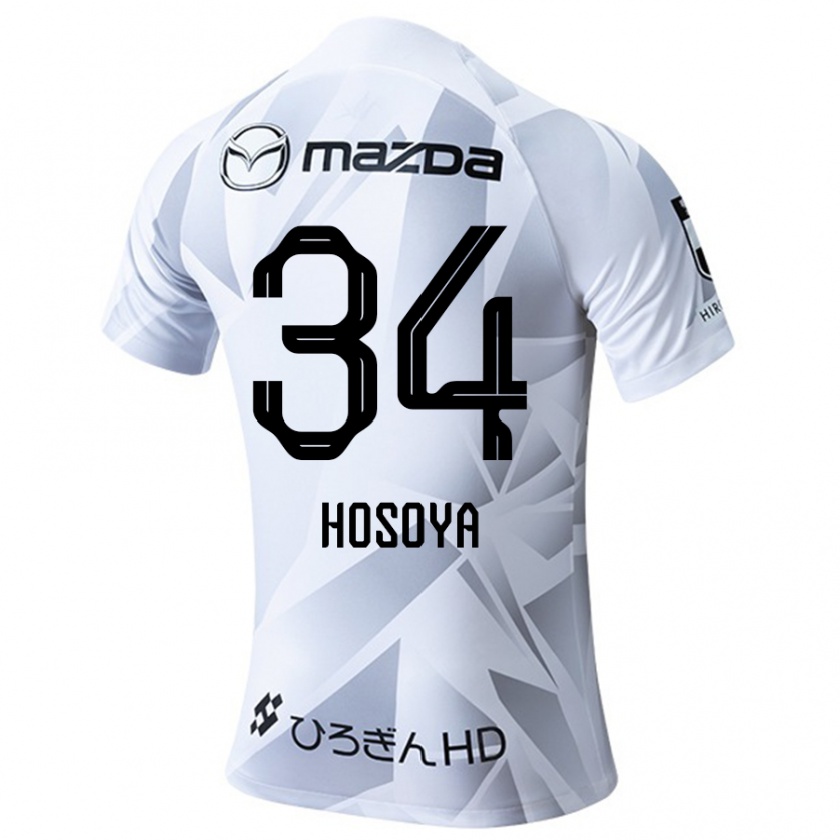 Kandiny Férfi Kohei Hosoya #34 Fehér Szürke Fekete Idegenbeli Jersey 2024/25 Mez Póló Ing