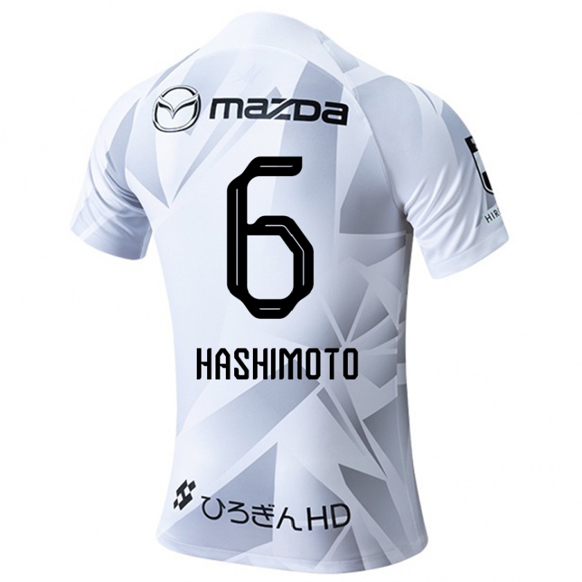 Kandiny Férfi Hinata Hashimoto #6 Fehér Szürke Fekete Idegenbeli Jersey 2024/25 Mez Póló Ing