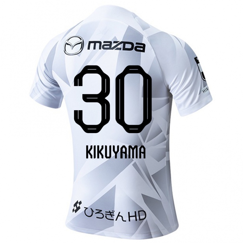 Kandiny Férfi Rio Kikuyama #30 Fehér Szürke Fekete Idegenbeli Jersey 2024/25 Mez Póló Ing