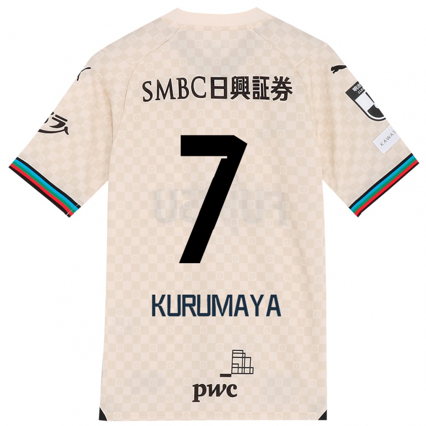 Kandiny Férfi Shintaro Kurumaya #7 Fehér Szürke Idegenbeli Jersey 2024/25 Mez Póló Ing