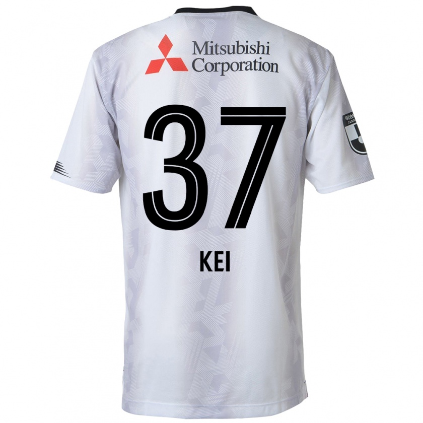 Kandiny Férfi Kei Koizumi #37 Fehér Fekete Idegenbeli Jersey 2024/25 Mez Póló Ing