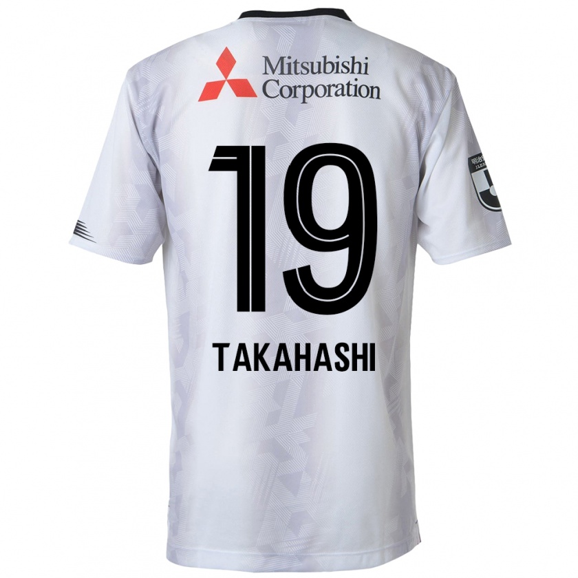 Kandiny Férfi Yuya Takahashi #19 Fehér Fekete Idegenbeli Jersey 2024/25 Mez Póló Ing