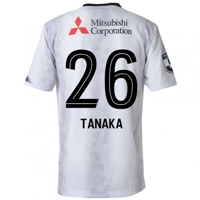 Kandiny Férfi Haruto Tanaka #26 Fehér Fekete Idegenbeli Jersey 2024/25 Mez Póló Ing