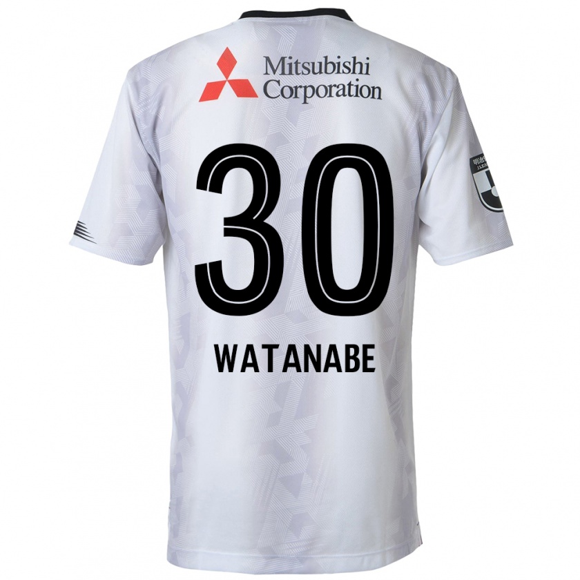 Kandiny Férfi Matthew Watanabe #30 Fehér Fekete Idegenbeli Jersey 2024/25 Mez Póló Ing