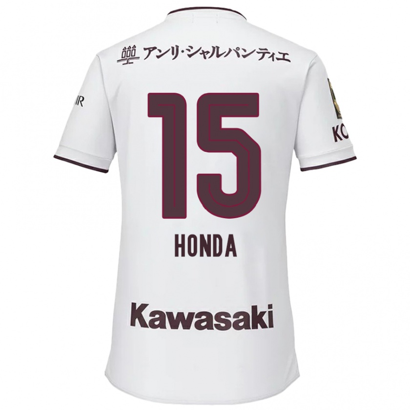 Kandiny Férfi Yuki Honda #15 Fehér Piros Idegenbeli Jersey 2024/25 Mez Póló Ing