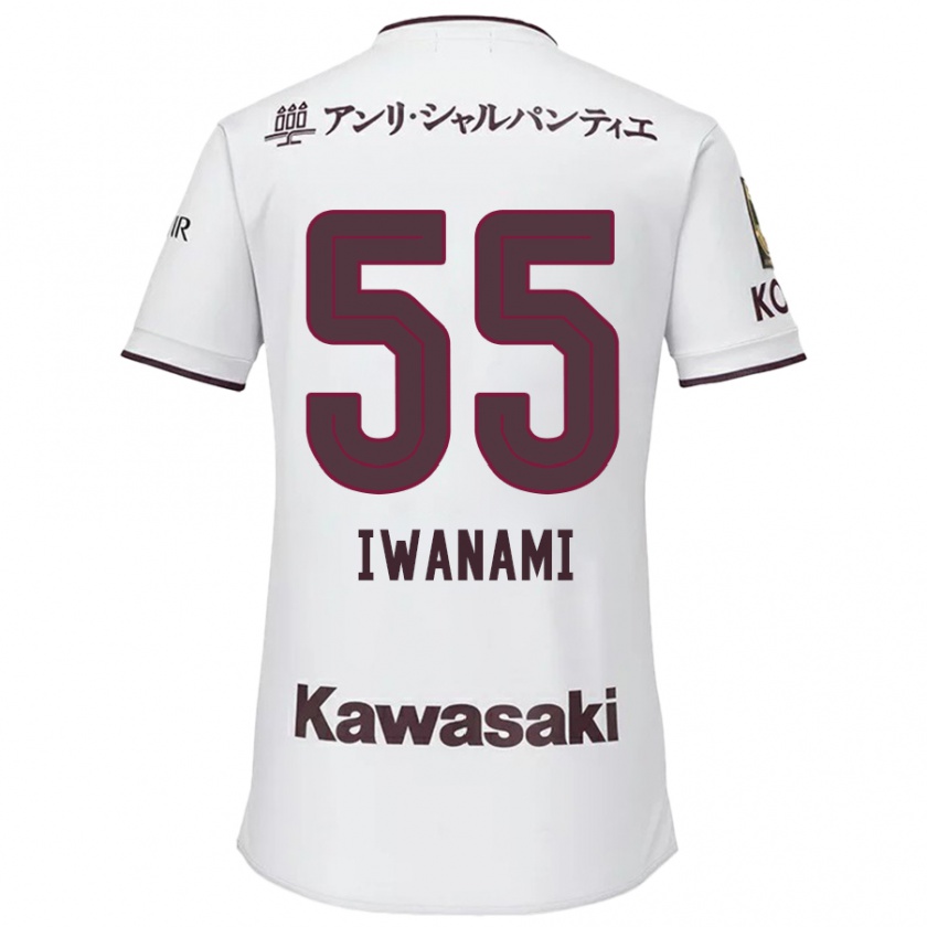 Kandiny Férfi Takuya Iwanami #55 Fehér Piros Idegenbeli Jersey 2024/25 Mez Póló Ing