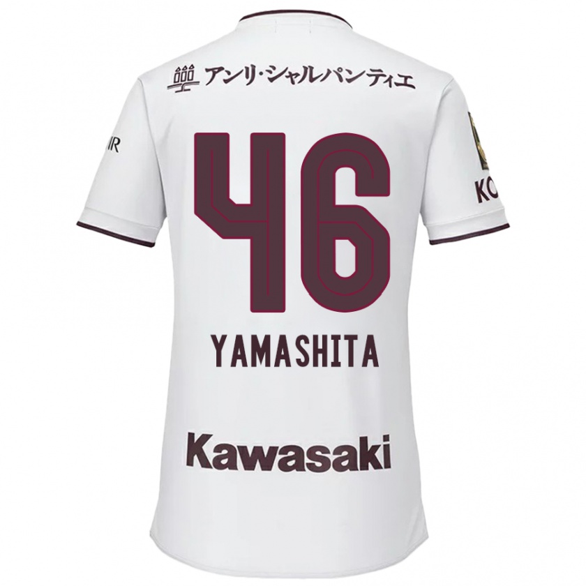 Kandiny Férfi Hiroto Yamashita #46 Fehér Piros Idegenbeli Jersey 2024/25 Mez Póló Ing