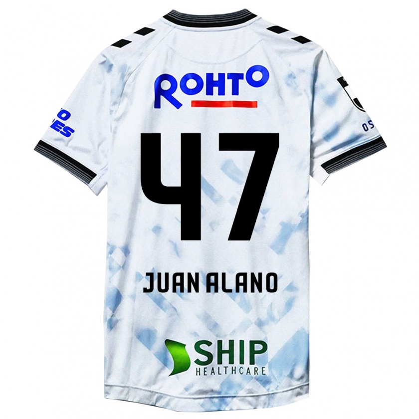 Kandiny Férfi Juan Alano #47 Fehér Fekete Idegenbeli Jersey 2024/25 Mez Póló Ing