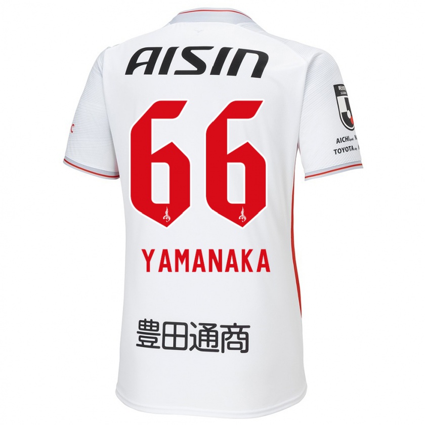 Kandiny Férfi Ryosuke Yamanaka #66 Fehér Sárga Piros Idegenbeli Jersey 2024/25 Mez Póló Ing