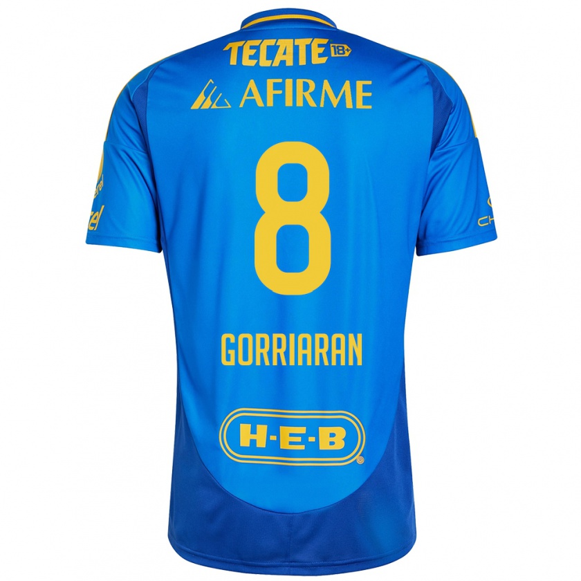 Kandiny Férfi Fernando Gorriarán #8 Kék Sárga Idegenbeli Jersey 2024/25 Mez Póló Ing