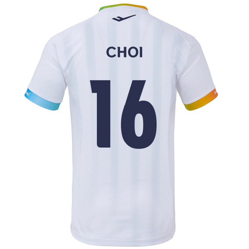 Kandiny Férfi Jun Choi #16 Fehér Kék Idegenbeli Jersey 2024/25 Mez Póló Ing