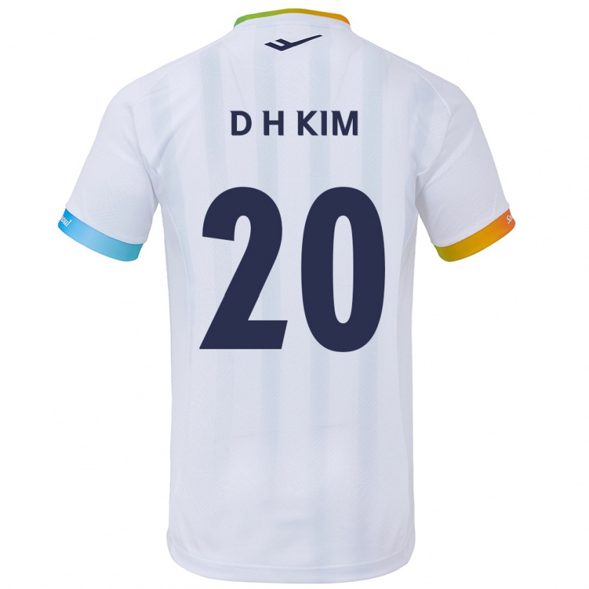 Kandiny Férfi Hyeon-Deok Kim #20 Fehér Kék Idegenbeli Jersey 2024/25 Mez Póló Ing