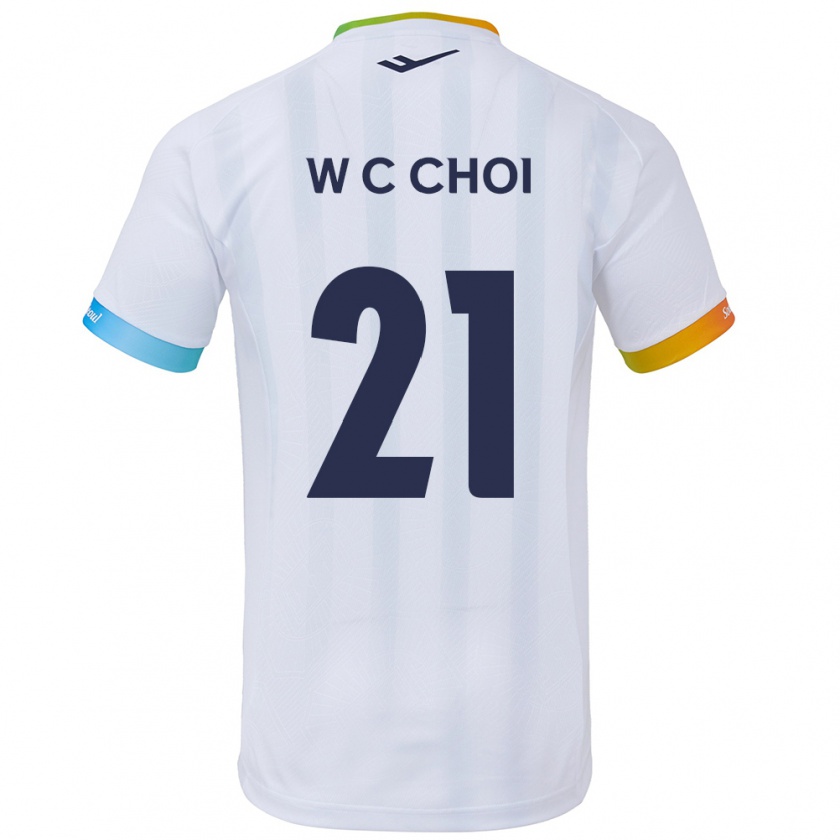 Kandiny Férfi Cheol-Won Choi #21 Fehér Kék Idegenbeli Jersey 2024/25 Mez Póló Ing