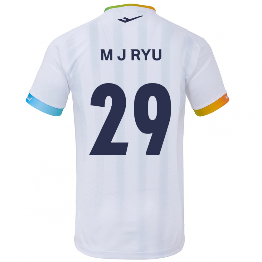 Kandiny Férfi Jae-Moon Ryu #29 Fehér Kék Idegenbeli Jersey 2024/25 Mez Póló Ing