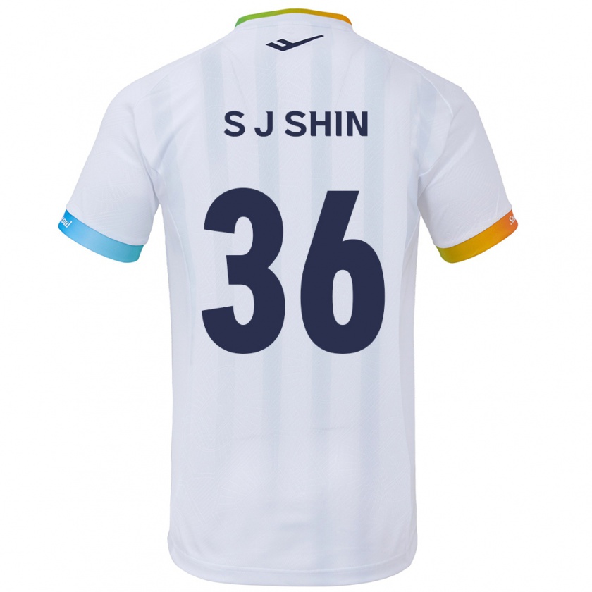 Kandiny Férfi Ji-Seop Shin #36 Fehér Kék Idegenbeli Jersey 2024/25 Mez Póló Ing