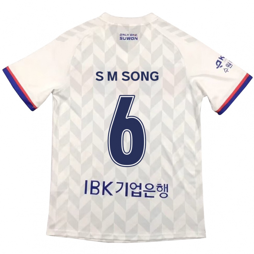 Kandiny Férfi Min-Seob Song #6 Fehér Kék Idegenbeli Jersey 2024/25 Mez Póló Ing