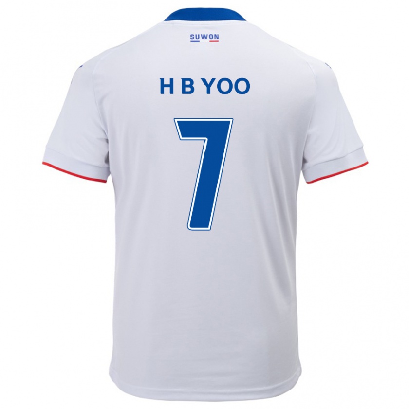 Kandiny Férfi Byung-Heon Yoo #7 Fehér Kék Idegenbeli Jersey 2024/25 Mez Póló Ing