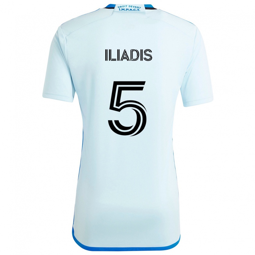 Kandiny Férfi Ilias Iliadis #5 Jégkék Idegenbeli Jersey 2024/25 Mez Póló Ing