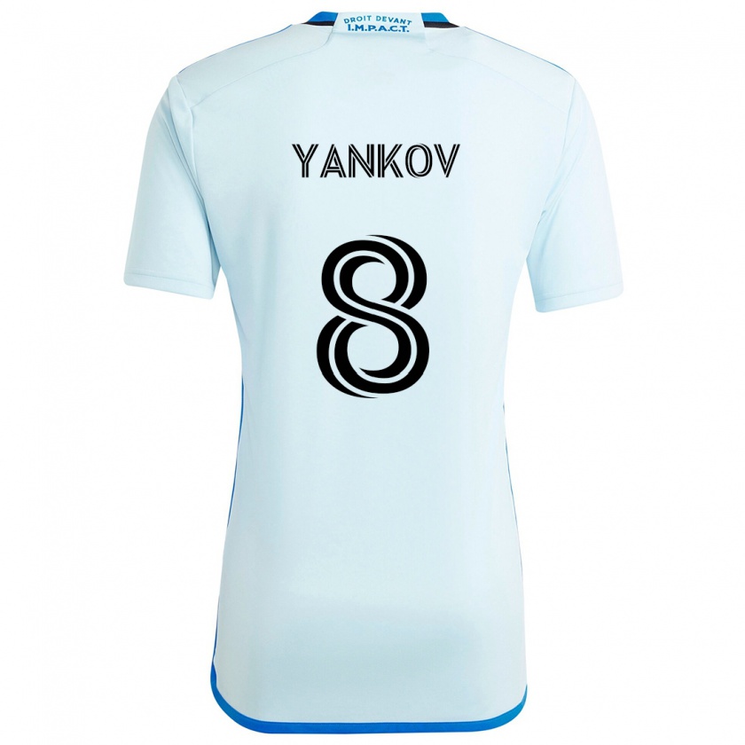 Kandiny Férfi Dominik Yankov #8 Jégkék Idegenbeli Jersey 2024/25 Mez Póló Ing