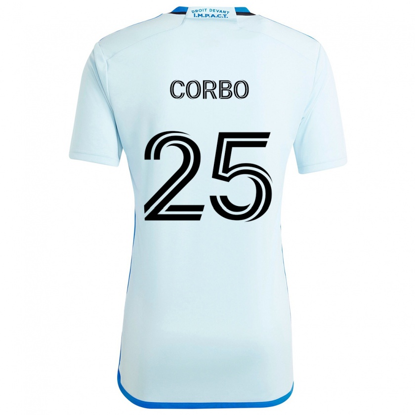 Kandiny Férfi Gabriele Corbo #25 Jégkék Idegenbeli Jersey 2024/25 Mez Póló Ing