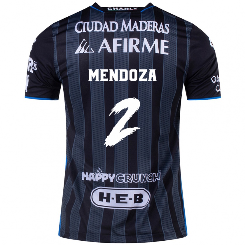 Kandiny Férfi Omar Mendoza #2 Fehér Fekete Idegenbeli Jersey 2024/25 Mez Póló Ing