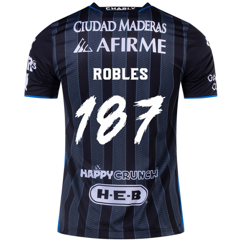 Kandiny Férfi Juan Robles #187 Fehér Fekete Idegenbeli Jersey 2024/25 Mez Póló Ing